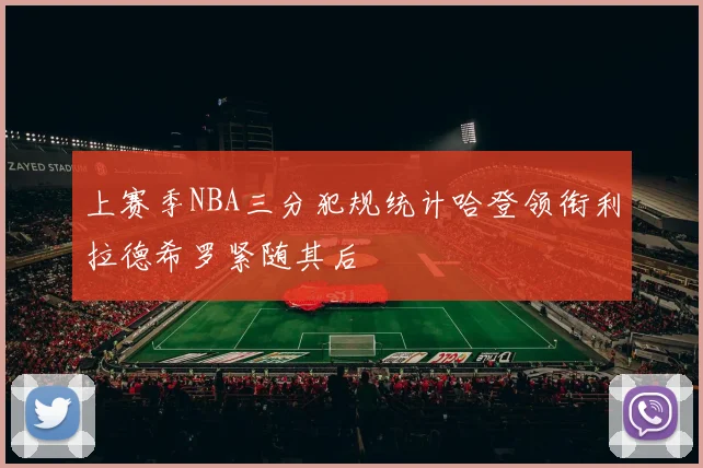 上赛季NBA三分犯规统计哈登领衔利拉德希罗紧随其后
